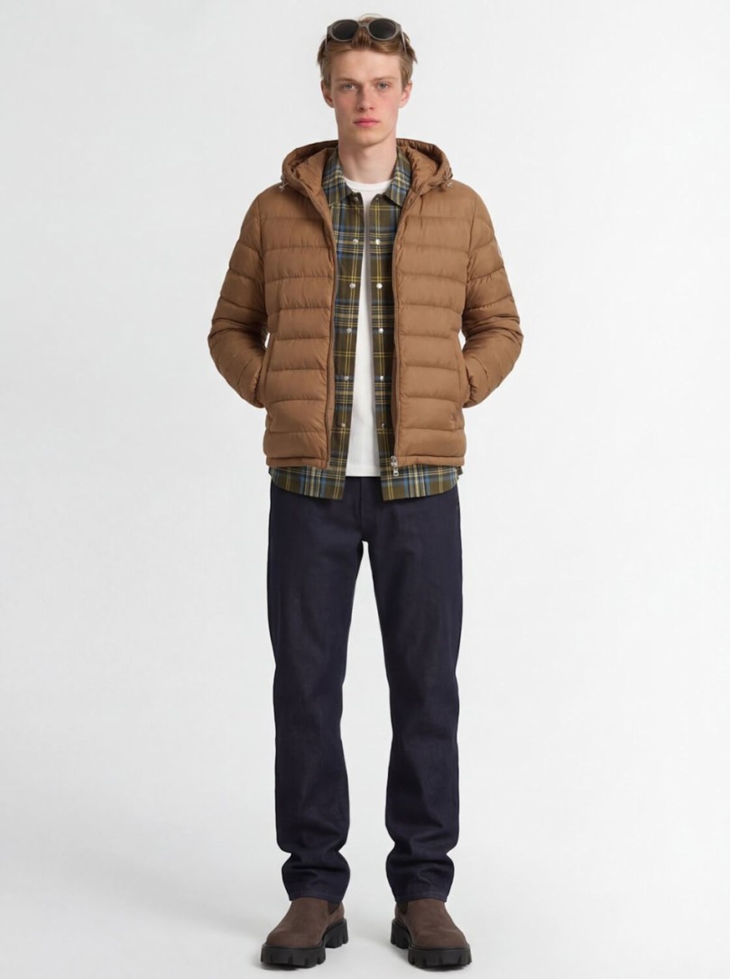 Moncler - Kurze Daunenjacke mit Kapuze