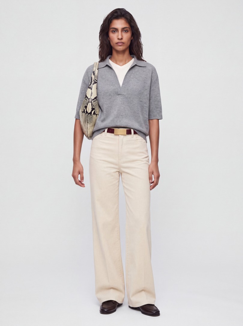 CRUNA: Wide leg mid rise pants
