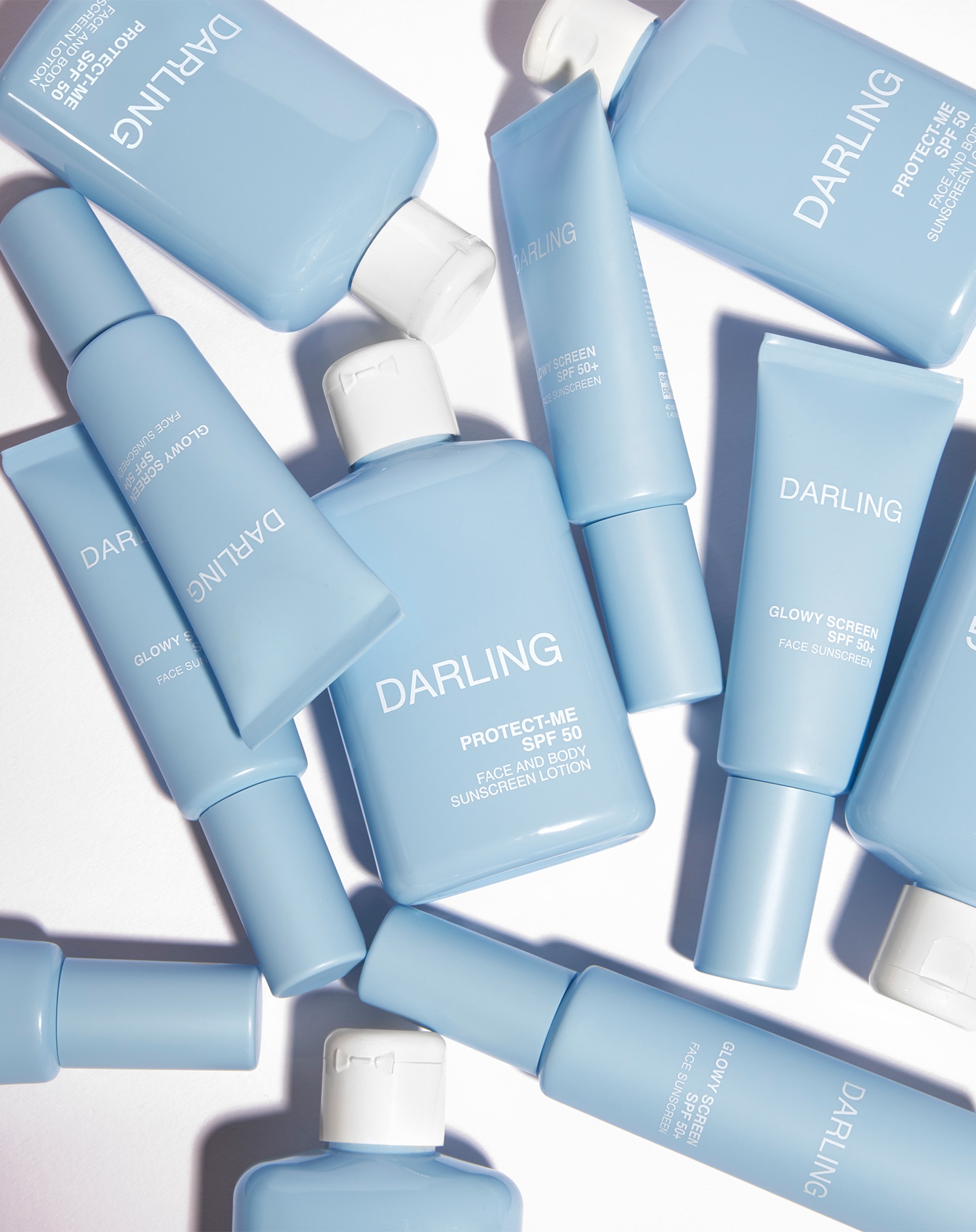 Protect Me sunscreen cream and Glow Screen fluid by Darling