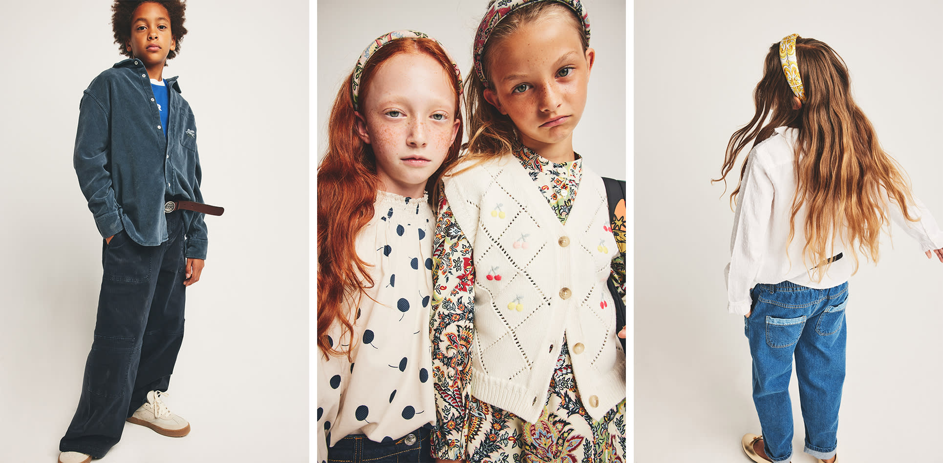 Bambine e bambini con look preppy