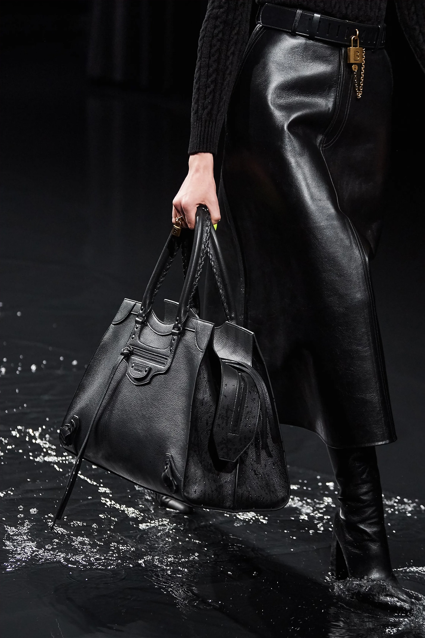 Black Large Balenciaga City Bag